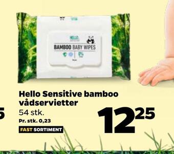 Hello sensitive bamboo vådservietter