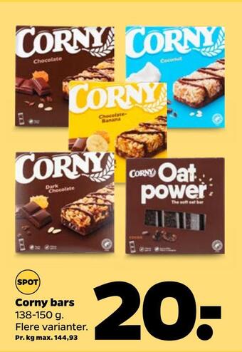 Netto Corny bars tilbud