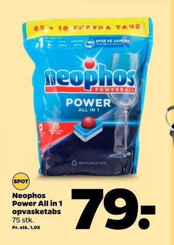 Netto Neophos power all in 1 opvasketabs tilbud