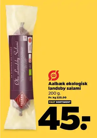 Netto Aalbæk økologisk landsby salami tilbud