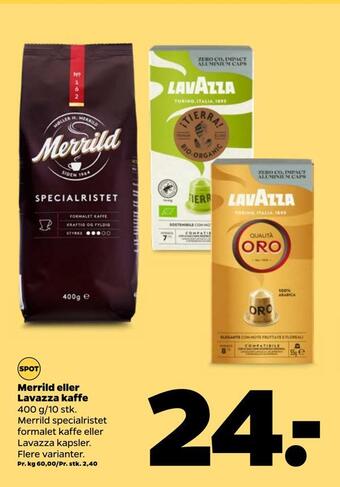 Netto Merrild eller lavazza kaffe tilbud