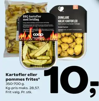 Coop 365 Kartofler Eller Pommes Frites 350-700g tilbud