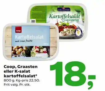 Coop 365 Coop,Graasten Eller K-Salat Kartoffelsalat 800g tilbud