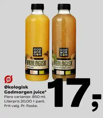 Coop 365 Økologisk Godmorgen Juice 850ml tilbud