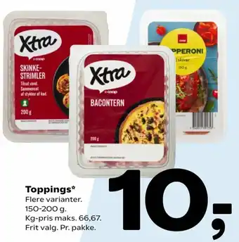 Coop 365 Toppings 150-200g tilbud