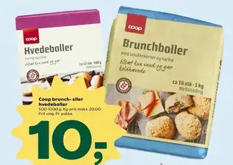 Coop 365 Coop Brunch-Eller Hvedeboller 500-1000g tilbud