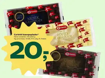 Coop 365 Carletti Kæmpeplader 170-200g tilbud