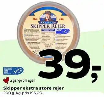 Coop 365 Skipper Ekstra Store Rejer 200g tilbud