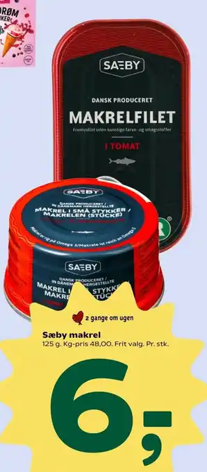 Coop 365 Sæby Makrel 125g tilbud