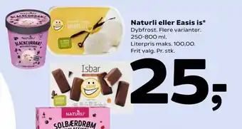 Coop 365 Naturli Eller Easis is 250-800ml tilbud