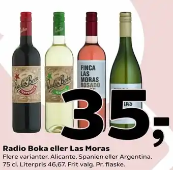Coop 365 Radio Boka Eller Las Moras 75cl tilbud