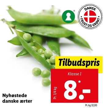 Lidl Nyhøstede Danske ærter tilbud
