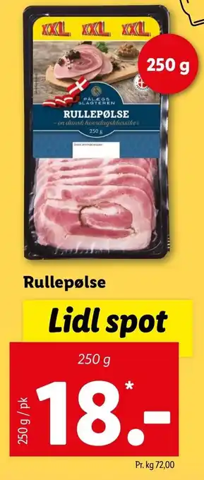 Lidl Rullepølse 250g tilbud