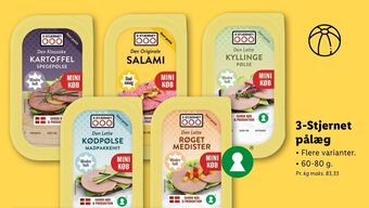 Lidl 3-Stjernet Pålæg 60-80g tilbud
