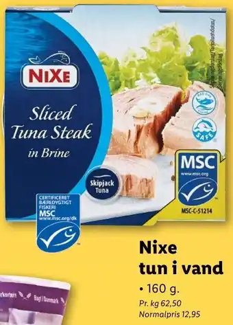 Lidl Nixe Tun i Vand 160g tilbud