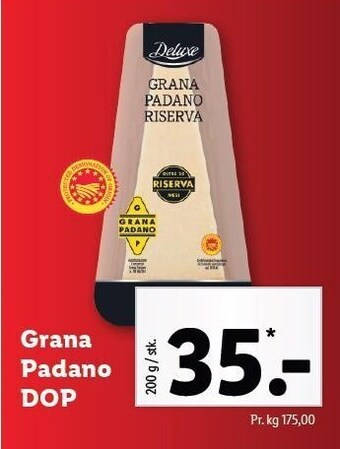 Lidl Grana padano dop tilbud