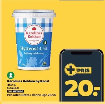 Netto Karolines køkken hytteost tilbud