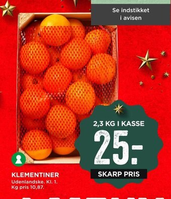 MENY Klementiner tilbud