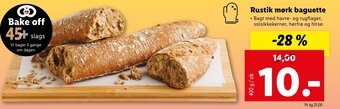Lidl Rustik Mørk Baguette 400g tilbud