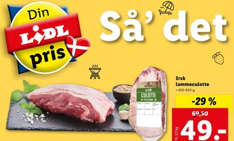 Lidl Irsk Lammeculotte 450-650g tilbud