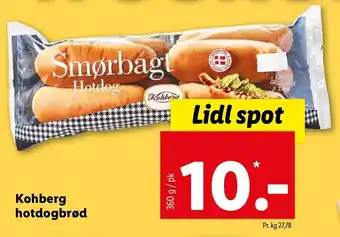 Lidl Kohberg Hotdogbrød 360 g tilbud