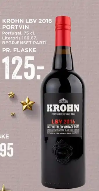 Krohn LBV 2016 Portvin 75 cl.