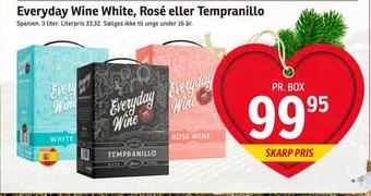 SPAR Everyday wine white, rosé eller tempranillo tilbud