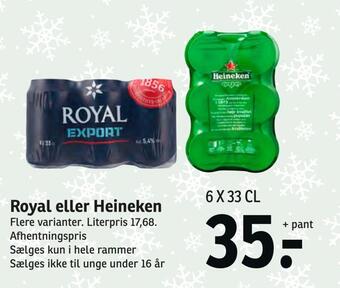SPAR Royal eller heineken tilbud