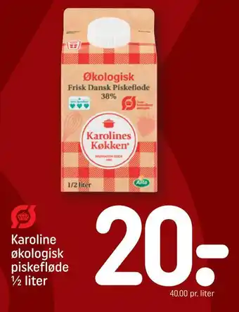 REMA 1000 Karoline økologisk piskefløde ½ liter tilbud
