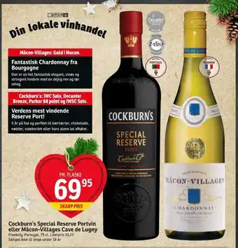 SPAR Cockburn's special reserve portvin eller mâcon-villages cave de lugny tilbud
