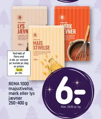 REMA 1000 Rema 1000 majsstivelse, mørk eller lys jævner tilbud