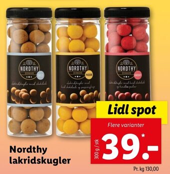 Lidl Nordthy Lakridskugler 300g tilbud