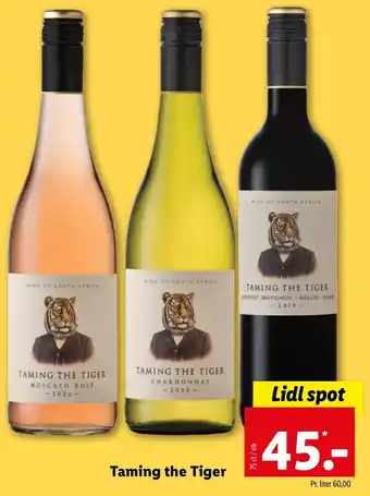Lidl Taming The Tiger 75cl tilbud