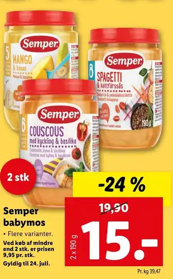 Semper Babymos 2x190g