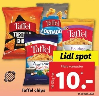 Lidl Taffel Chips 110-175g tilbud