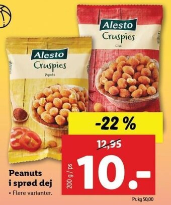 Lidl Peanuts i Sprød Dej 200g tilbud