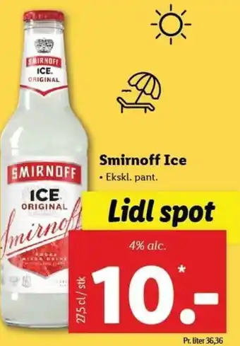 Lidl Smirnoff Ice 27,5 Cl tilbud