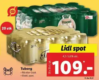 Lidl Tuborg 20x33cl tilbud
