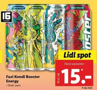 Lidl Faxi Kondi Booster Energy 50 Cl tilbud