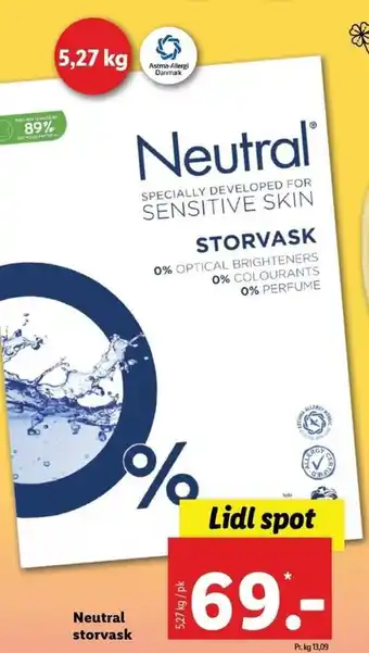 Lidl Neutral Storvask 5,27 kg tilbud