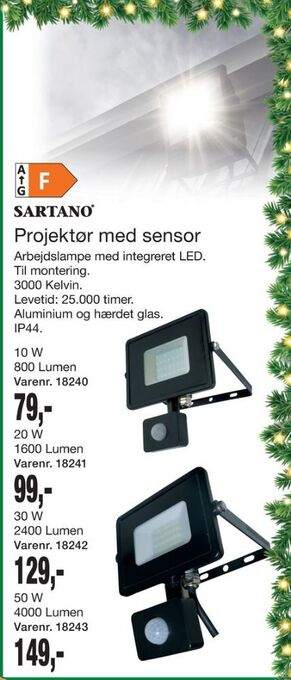 Harald Nyborg Sartano projektør tilbud