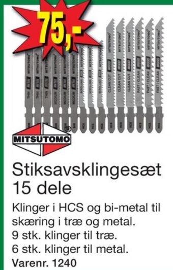 Harald Nyborg Mitsutomo stiksavsklinger tilbud