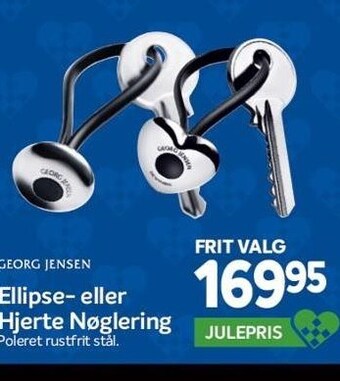 Ellipse- el. hjerte nøglering