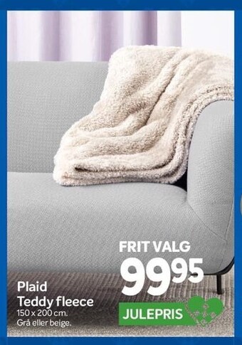 Plaid teddy fleece