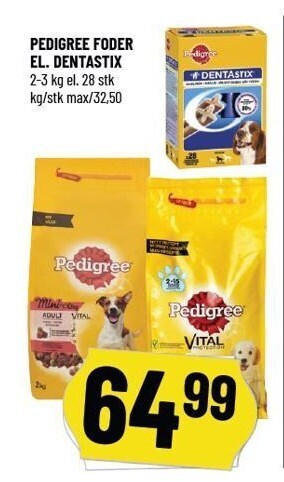 Løvbjerg Pedigree foder el. dentastix tilbud