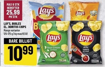 Løvbjerg Lay's, bugles el. doritos chips tilbud