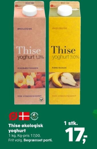 Kvickly Thise yoghurt pære & banan tilbud