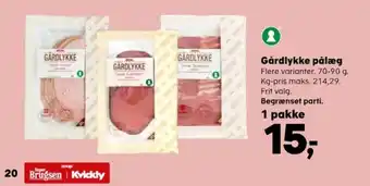 Kvickly Gårdlykke oksebryst tilbud