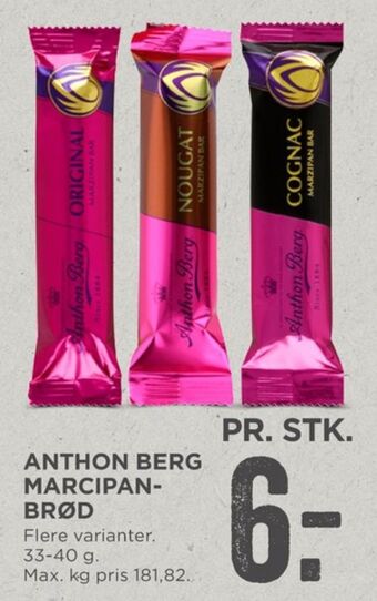 MENY Anthon berg marcipanbrød tilbud