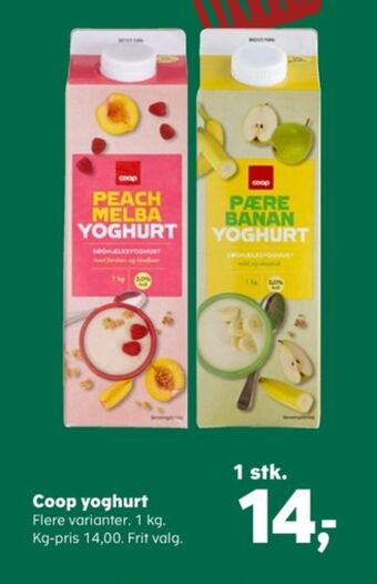 SuperBrugsen Coop yoghurt peach melba tilbud